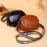 Retro Style Crossbody Bag For Women, Small Round Coin Purse, Multi Pocket Zipper Shoulder Bag