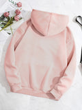 Simple Drawstring Loose Hoodie, Casual Hooded Fashion Long Sleeve Sweatshirt, Women's Clothing