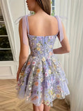 Fashionable Three-dimensional Flower Embroidery Buttocks Sexy Evening Dress