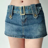 deanwangkt - Hot Girl Denim Mini Skirt