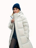 Long Length Hooded Parka, Casual Long Sleeve Winter Warm Outerwear, Women's Clothing