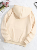 Simple Drawstring Loose Hoodie, Casual Hooded Fashion Long Sleeve Sweatshirt, Women's Clothing