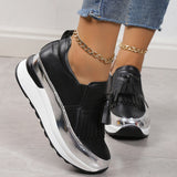 deanwangkt - Black Casual Sportswear Patchwork Contrast Round Comfortable Out Door Shoes