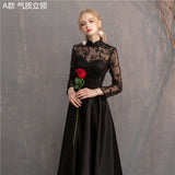 Bridesmaid Dress Long New Slimming Long Sleeve Chorus Banquet Graduation Sisters Group Slim Evening Dress Fairy Dress