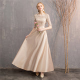 Bridesmaid Dress Long New Slimming Long Sleeve Chorus Banquet Graduation Sisters Group Slim Evening Dress Fairy Dress