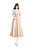 Bridesmaid Dress Long New Slimming Long Sleeve Chorus Banquet Graduation Sisters Group Slim Evening Dress Fairy Dress