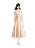 Bridesmaid Dress Long New Slimming Long Sleeve Chorus Banquet Graduation Sisters Group Slim Evening Dress Fairy Dress