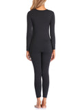 Cozy Seamless Thermal Underwear Set - Ultra-Soft Long Sleeve Design, Classic Crew Neck Tops & Cozy Pants for Women - Perfect Loungewear & Everyday Underwear Essentials
