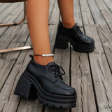 deanwangkt - Black Casual Frenulum Solid Color Round Out Door Wedges Shoes (Heel Height 3.94in)