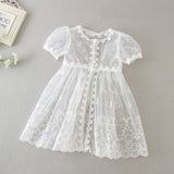 Newborn Girl Infant Baptism Dress Years Old One-Month Birthday Wedding Dress Two-Piece Set