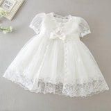 Newborn Girl Infant Baptism Dress Years Old One-Month Birthday Wedding Dress Two-Piece Set