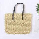 Straw Woven Bag New Beach Weaving Straw Bag Women's Shoulder Bag Japanese and Korean Simple Leisure Vacation Travel Fashion