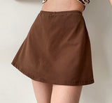 deanwangkt - Timeless Retro Brown Skirt ~ HANDMADE