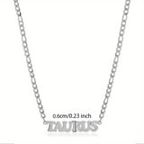 1pc Exquisite Stainless Steel Twelve Letter Pendant Necklace - Durable, Hypoallergenic, and Fashionable Jewelry Gift for Birthday and Special Occasions