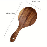 1 Pc Acacia Wood Spoon - Non-Stick Surface, Ergonomic Special Spatula, Perfect for Pot, Kitchen Cooking, Measuring Spices, Compact Size - Durable Acacia Wood Construction, Essential Kitchen Supplies