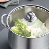 1pc Durable Stainless Steel Soup Pot - Extra-Deep, Family-Sized Cooker for Hearty Soup, Porridge & Stew - Multi-Functional, Quick-Heating, Electromagnetic & Gas Stove Compatible