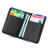 1pc Mens Luxury PU Leather Credit Card Wallet - Sleek Minimalist Design, Ultra-Soft and Thin, Holds Multiple Credit Cards, ID Card, and Small Business Cards - Perfect for Fashion-Conscious Men