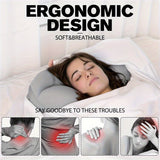 Ergonomic Sleeping Egg Pillow - Soft & Firm Polyester Blend for Neck Support, Portable 3D Design for All Sleepers, Ideal for Pregnant Moms, Dry Clean Only