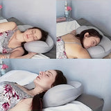 Ergonomic Sleeping Egg Pillow - Soft & Firm Polyester Blend for Neck Support, Portable 3D Design for All Sleepers, Ideal for Pregnant Moms, Dry Clean Only