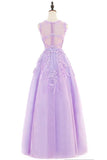 Solvbao Beautiful Purple Ball Gown Tulle Long Party Dress, A-line Prom Dress