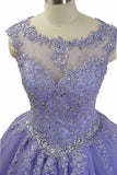 Solvbao Gorgeous Quinceanera Dresses with Applique and Beadings, Purple Formal Gowns