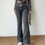 deanwangkt - Hot Girl Denim Flare Jeans