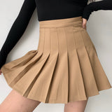 deanwangkt - Khaki Tennis Skirt ~ HANDMADE