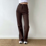 deanwangkt - Coffee Time Brown Trousers