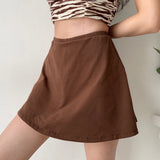 deanwangkt - Timeless Retro Brown Skirt ~ HANDMADE