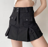 deanwangkt - Raquelle Pleated Pocket Skirt