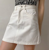 deanwangkt - Lookbook Denim Skirt // White ~ HANDMADE