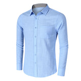 DEANWANGKT 2025 men's linen shirt men's autumn and winter long-sleeved shirt Popular trade large size men's jacket shirt wholesale