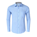 DEANWANGKT 2025 men's linen shirt men's autumn and winter long-sleeved shirt Popular trade large size men's jacket shirt wholesale