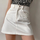 deanwangkt - Lookbook Denim Skirt // White ~ HANDMADE