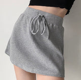 deanwangkt - Waffle Drawstring Skirt