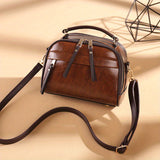 Retro Style Crossbody Bag, Vegan Leather Pillow Handbag, Women's Top Handle Multi Pocket Purse