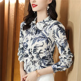 Fashion Plus Size Shirts Designer Tops Women's Lapel Runway Button Shirt Long Sleeve Spring Autumn Winter Office Ladies Printed Blouses Back to School Top