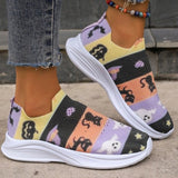 deanwangkt - Purple Casual Sportswear Daily Patchwork Printing Round Comfortable Out Door Shoes