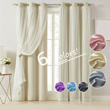 1panel One-layer Cloth One-layer Yarn Blackout Curtains, Modern Simple Style Decorative Curtains, Suitable For Living Room Bedroom Balcony Floating Window Partition Noise Reduction Romantic Curtains Home Decor