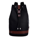 deanwangkt Men's Backpack Canvas All-Match Outdoor Sports Drawstring Bucket Bag Urban College Style Travel Trendy Men Backpack