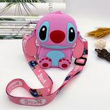 1pc Disney Stitch Crossbody Bag - Adjustable Shoulder Strap, Zipper Closure, Cartoon Stitch Design, Silicone Material, Coin Wallet Purse with Secure Storage - UME Brand