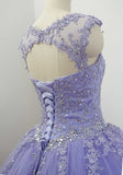 Solvbao Gorgeous Quinceanera Dresses with Applique and Beadings, Purple Formal Gowns