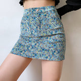 deanwangkt - Jessa Floral Corduroy Skirt