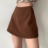 deanwangkt - Timeless Retro Brown Skirt ~ HANDMADE