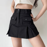 deanwangkt - Raquelle Pleated Pocket Skirt