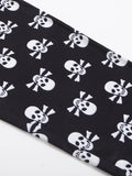 Men's Skull Pattern Casual Comfy Pants, Loose Stretchy Home Pajamas Bottom