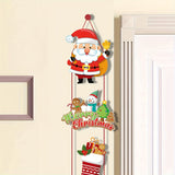 10pcs Christmas Party Decor Set - Festive Snowman & Socks Door Hangings, Polyester, No Batteries Required