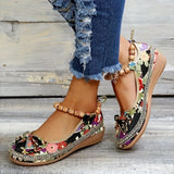 Summer Elegance in Every Step: Breathable Floral Women's Flats with Bow Details, Perfect for Any Occasion