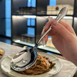 Elegant 4pcs Stainless Steel Serving Spoons Set - Perfect for Buffets, Family Gatherings & Banquets