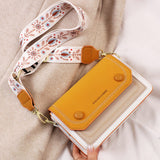 Stitch Detail Flap Square Bag, Trendy Colorblock Crossbody Bag, Casual Shoulder Purse With Wide Strap